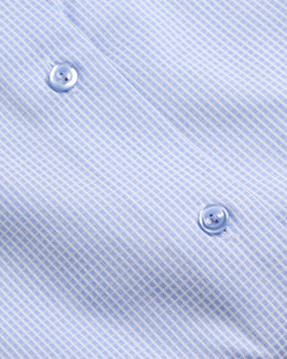 Eton Check Twill Slim Shirt Light Blue 4 6718