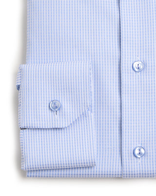 Eton Check Twill Slim Shirt Light Blue 5 6719