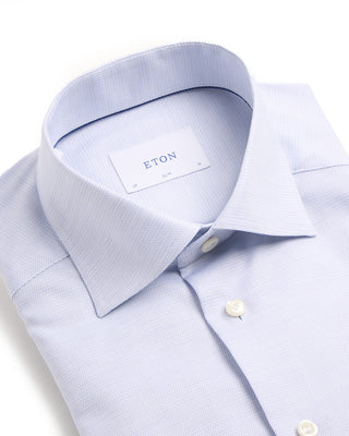 Eton Semi Solid Twill Slim Shirt Light Blue 2 6686
