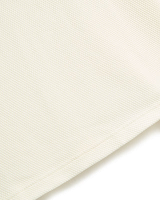 Eton Waffle Weave Johnny Collar Polo Off White 2 7204