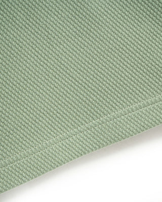 Eton Waffle Weave Johnny Collar Polo Sage 5 7234