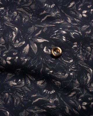 Eton Floral Twill Contemporary Shirt Navy 1 4080