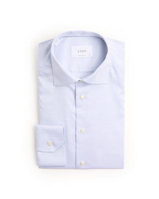 Eton Semi Solid Twill Contemporary Shirt Light Blue 1 6678