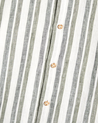 Eton Multi Striped Linen Contemporary Shirt Multi 10 8542