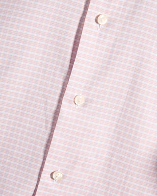 Eton Check Fine Twill Slim Shirt Coral 6 8909