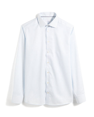 Eton Geometric Print Slim Shirt White 7 10393