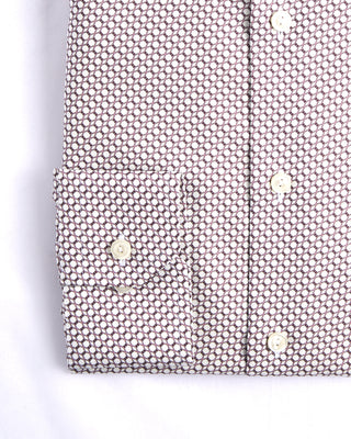 Eton Geometric Print Contemporary Shirt Burgundy 3 4223
