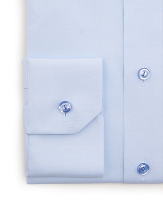 Eton Solid Cotton  Tencel Slim Shirt Light Blue 2 7515