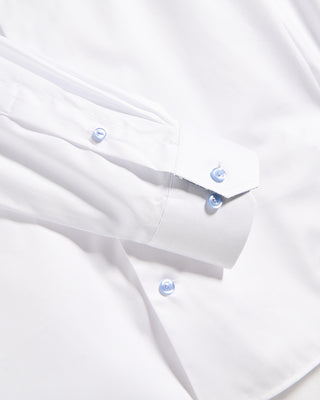 Eton Floral Effect Signature Twill Contemporary Shirt White 10 9657