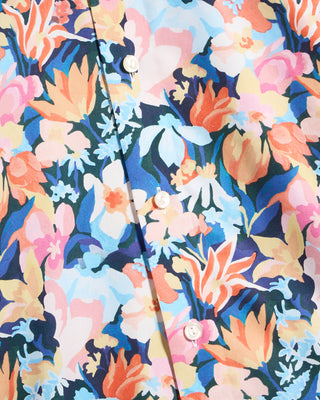 Eton Floral Cotton Tencel Contemporary Shirt Multi 14 8605