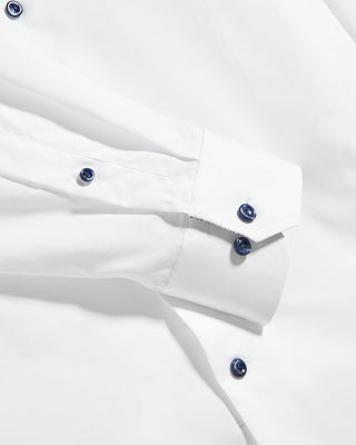 Eton Geomatric Effect Signature Twill Slim Shirt White 5 9669