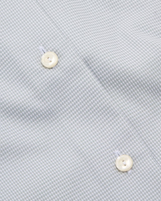 Eton Houndstooth Signature Twill Contemporary Shirt Sage 3 7489