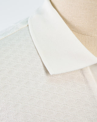 Eton Off White Diamond Jaquard Polo Shirt Off White 1721