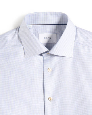 Eton Semi Solid Signature Twill Slim Shirt Light Blue 4 11025
