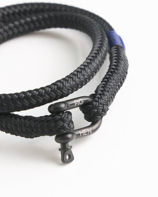 Pig + Hen Salty Steve Rope  Clasp Bracelet Black  2