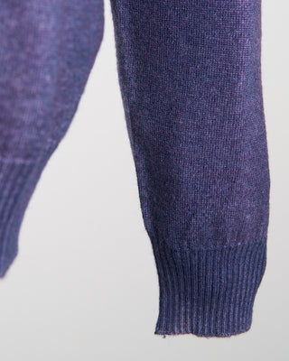 Arovescio Reversable  Double Airbrush, 15 Gauge, 100% Merino,  Crewneck Sweater Purple 1761