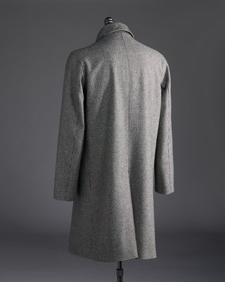 Mackintosh Dunkeld 3/4 Wool Coat Black  White 6417
