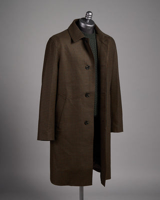 Mackintosh Dunkeld 3/4 Wool Coat Navy  Brown 5 2558