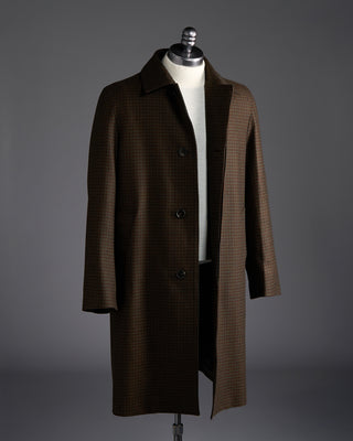Mackintosh Dunkeld 3/4 Wool Coat Navy  Brown 6406