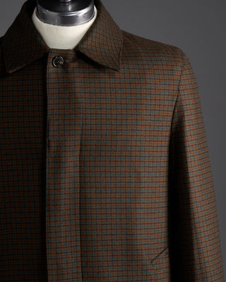 Mackintosh Dunkeld 3/4 Wool Coat Navy  Brown 6408