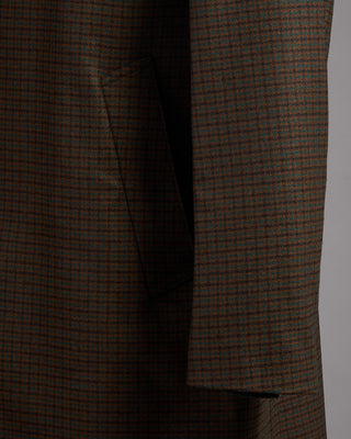 Mackintosh Dunkeld 3/4 Wool Coat Navy  Brown 7 2564