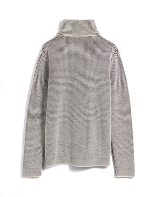 Phil Petter Double Royal Stitch 1/4 Zip Sweater Bone 33 3314