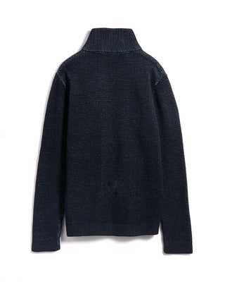 Phil Petter Double Royal Stitch 1/4 Zip Sweater Indigo 37 3312