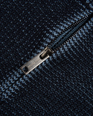 2 Phil Petter Double Royal Stitch 1/4 Zip Sweater Indigo 87