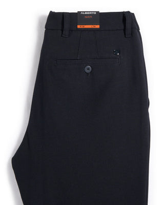 Alberto Washable Dressy Flannel Look Pants Navy 10 5677