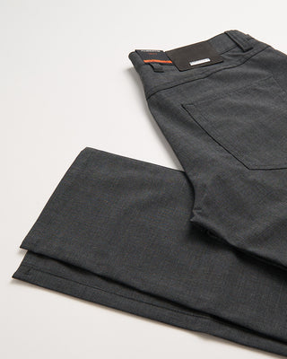 Alberto Grey  Black Ceramica Mini Pepita Pipe 5 Pocket Pants Grey  Black 2 53