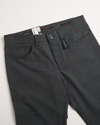 Alberto Grey  Black Ceramica Mini Pepita Pipe 5 Pocket Pants Grey  Black 4 56