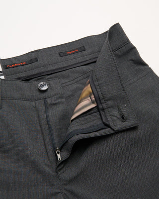 Alberto Grey  Black Ceramica Mini Pepita Pipe 5 Pocket Pants Grey  Black 6 55