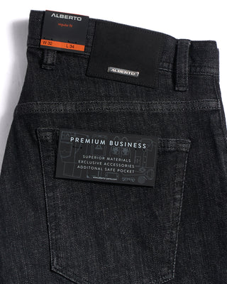 Alberto Premium Business Denim Black Rinsed Stretch Jeans Black 8 3325