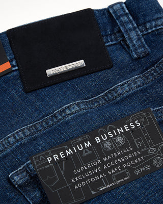 Alberto Premium Business Denim Indigo Rinsed Stretch Jeans Indigo 3 3288