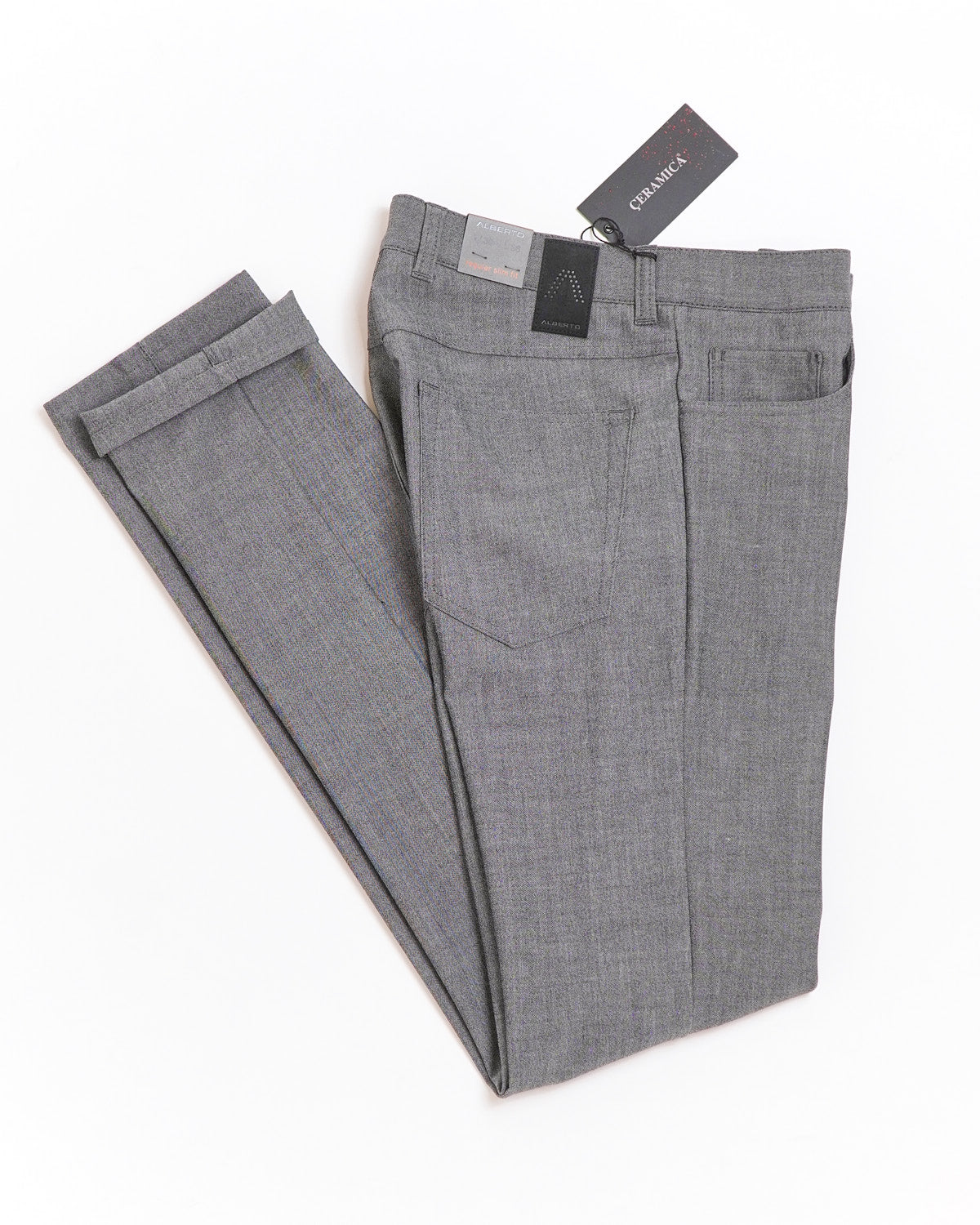 Alberto Silver 'Pipe' Regular Slim Fit Ceramica 5 Pocket Tech Dress Pants - blazerformen.com Blazer For Men Alberto Silver 'Pipe' Regular Slim Fit Ceramica 5 Pocket Tech Dress Pants - blazerformen.com Blazer For Men