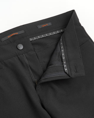 Alberto Black Pipe Regular Slim Fit Ceramica 5 Pocket Tech Dress Pants Black  3