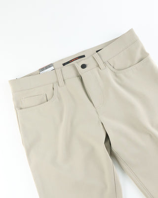 Alberto Sand Pipe Regular Slim Fit Ceramica 5 Pocket Tech Dress Pants Sand  4
