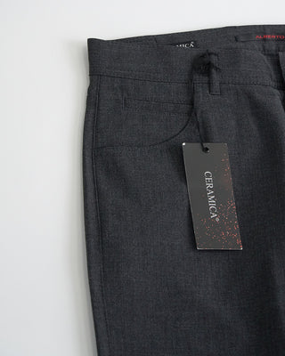 Alberto Grey stone Modern Fit Ceramica 5 Pocket Tech Dress Pants Grey  1
