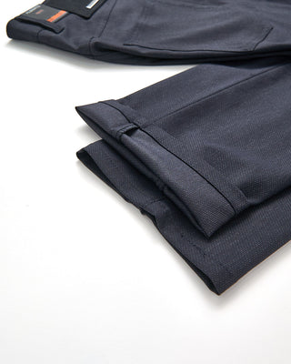 Alberto Navy Two Tone Ceramica Pipe 5 Pocket Dressy Pants Navy 845