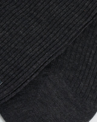 Pantherella Ribbed Wool Charcoal Socks Charcoal 1 2