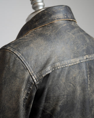 John Varvatos Sorcha Heritage Leather Jacket Brown  2