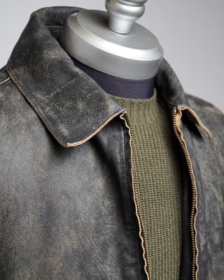 John Varvatos Sorcha Heritage Leather Jacket Brown  4
