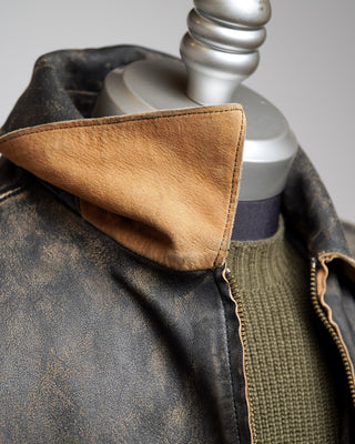 John Varvatos Sorcha Heritage Leather Jacket Brown  8