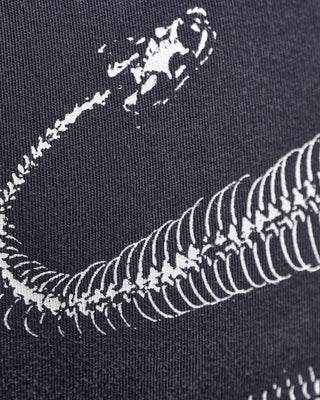 John Varvatos Short Sleeve Snake Bones Raw Edge T Shirt Black  4