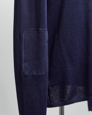 John Varvatos Long Sleeve Crew Neck Acid Wash Pullover Sweater Blue  2