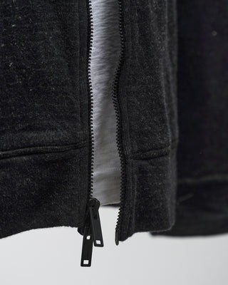 John Varvatos Long Sleeve Full Zip Double Knit Plaited Hoodie Black  2