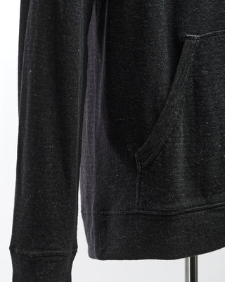 John Varvatos Long Sleeve Full Zip Double Knit Plaited Hoodie Black  3