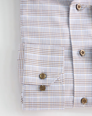 Emanuel Berg Sport Luxury Twill Check Shirt Beige  2
