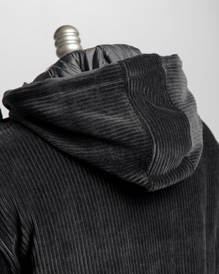 John Varvatos Reversible Quilted Velour Hoodie Jacket Black  1