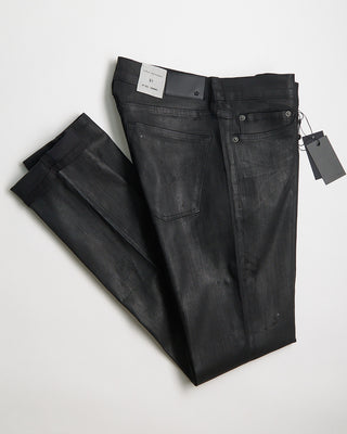 John Varvatos Skinny Jean Coated Jean Black 1456